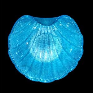 Vintage Blue Shell Candy Trinket Nut Dish